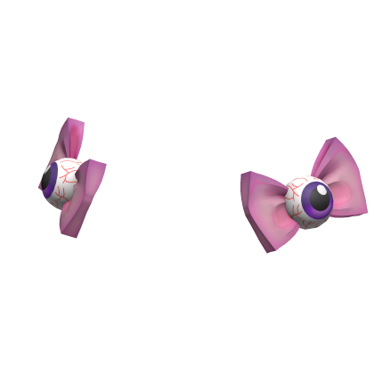 Scary Holiday Eyeball Bang Bows in Pink/Purple