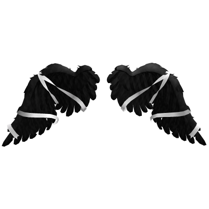 Ribboned Wings Black White Roblox item
