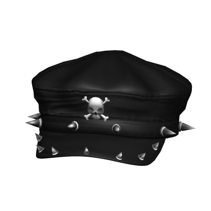 Black Emo Beret Hat