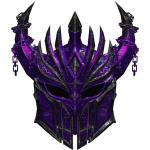 Purple and Black Horn Helmet