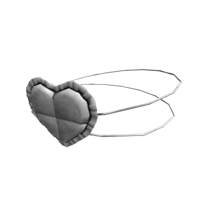 white heart eyepatch bone mouth gothic emo
