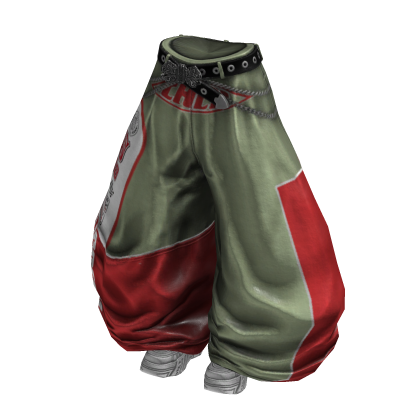 Y2K Racer Girl Pants (White Sage Green)