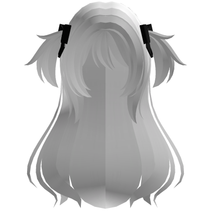 ♡ magical half-up pigtail hair in white