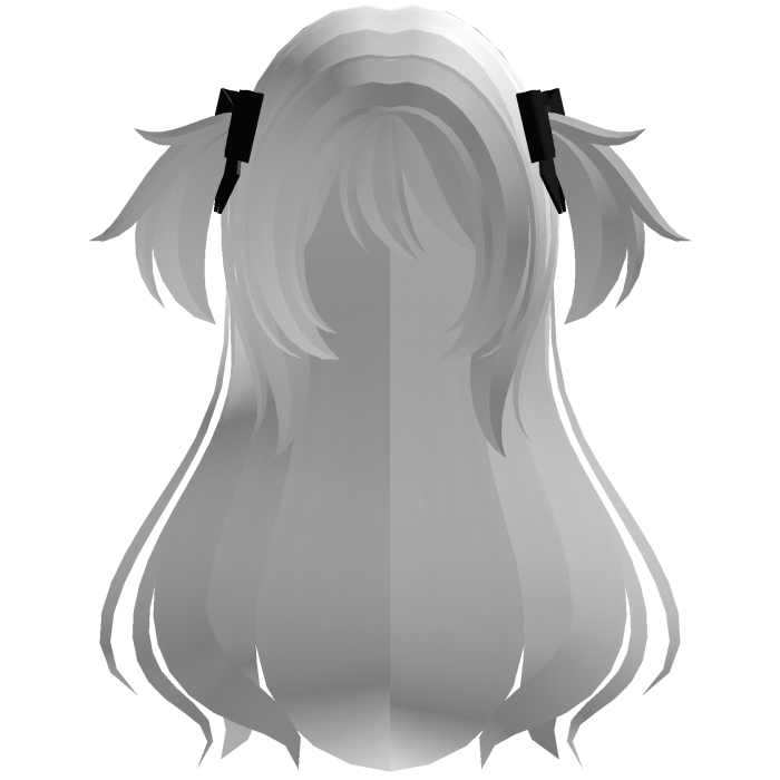 ♡ magical half-up pigtail hair in white
