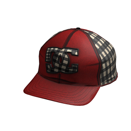 Red Plaid Baseball Cap Roblox item