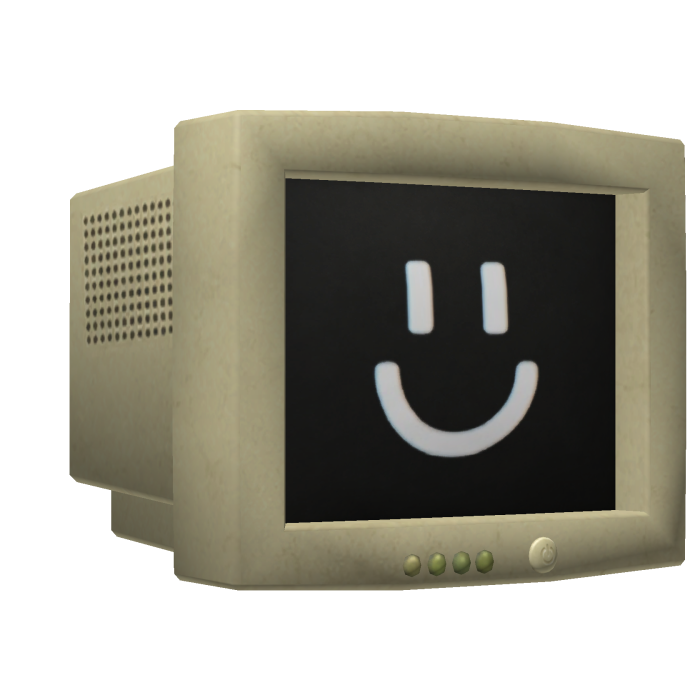 Retro Computer Head (Smile)