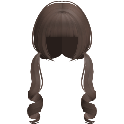 ♡ : long brown horror protagonist curly pigtails Roblox item
