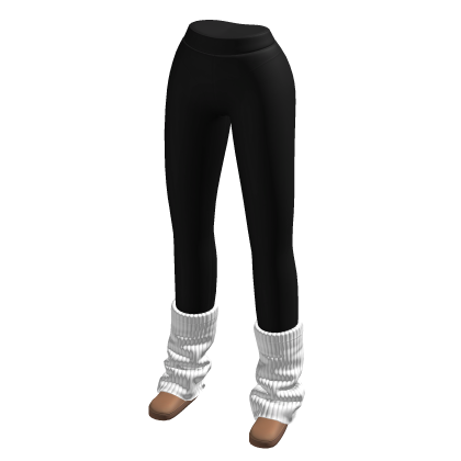Black Leggings w/ White Leg Warmers & Slippers thumbnail