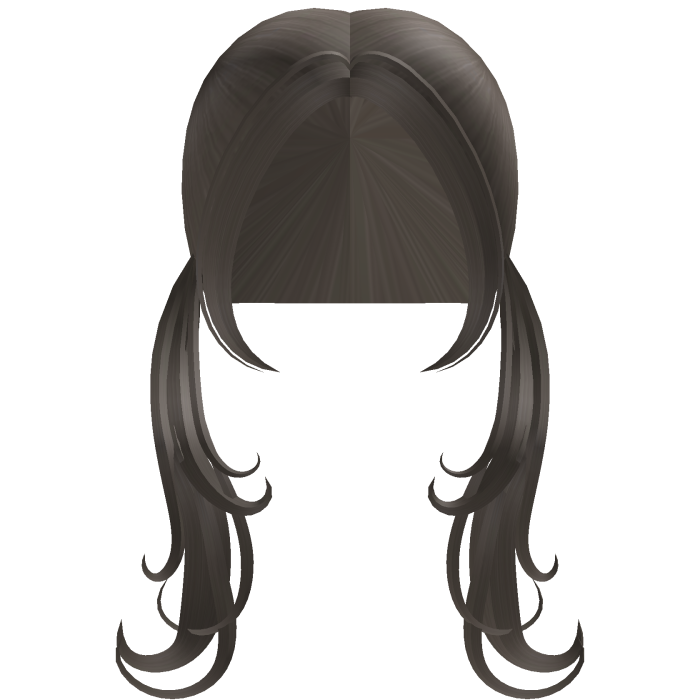 ♡: pretty brown low wispy flowy pigtails