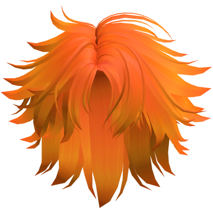 Middle Part Anime Boy Hair (Orange) Roblox item