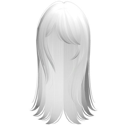 silky straight emo hair (white)
