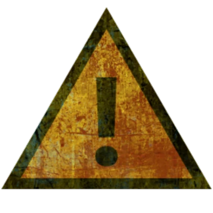 Rusty Warning Sign