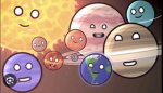 Earth sun veuns Neptune. Jupiter.