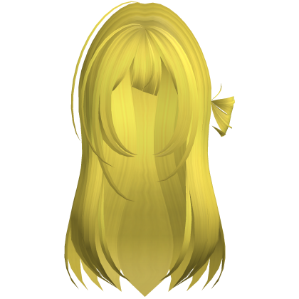 cute long yellow whimsy shoujo side bun hair Roblox item