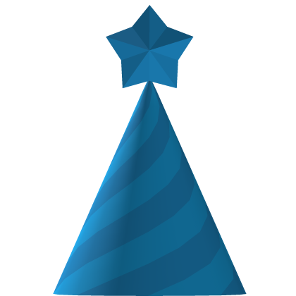 🩵 Light Blue Party Hat