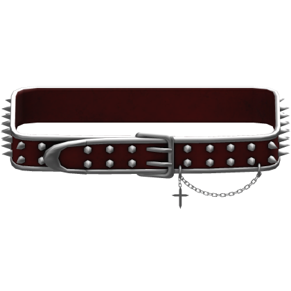 Red Studded Punk Belt