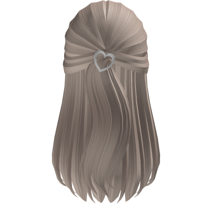 Platinum Heart Clipped Ponytail Hair Roblox item