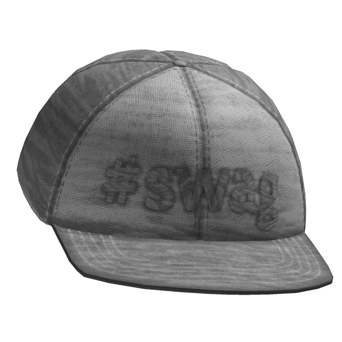 tilted grey swag hat