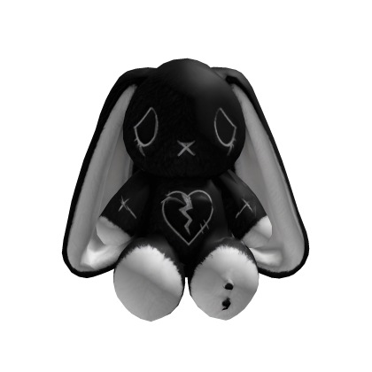 Black Depression Rabbit Plush [Back] Roblox item