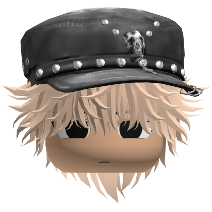 Fluffy Emo Black Beret Y2K Boy Hair (Blonde)