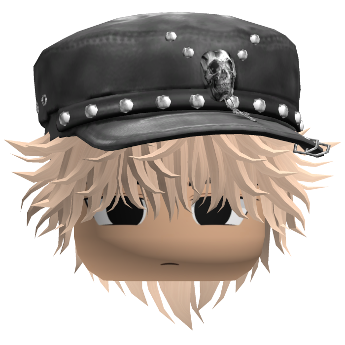 Fluffy Emo Black Beret Y2K Boy Hair (Blonde)