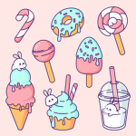 We eat ice cream at summer
