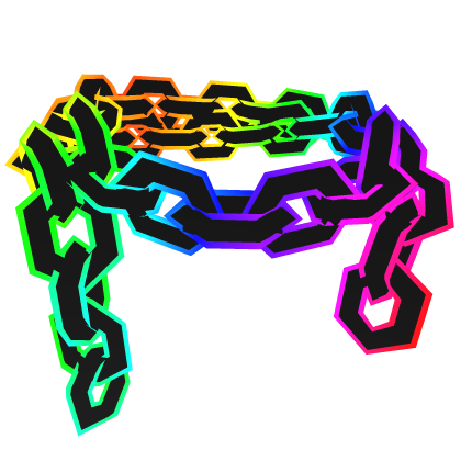 Cartoony Rainbow Chain Necklace