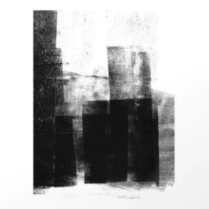 black and grey abstract paintstrokes