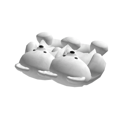 Y2K Teddy Bear Slippers [White]