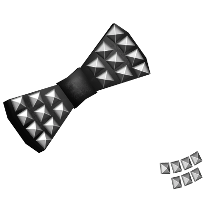 Large Alt Goth Black Studded Punk Hair Bow w Clip Roblox item