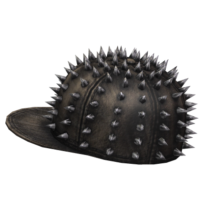 brown sideways spiked emo distressed vkei cap