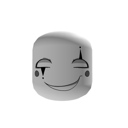 Cute Joyous Monochrome Jester Smile Roblox item
