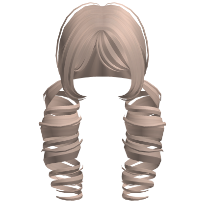 ꒰Cute Dark Blonde Curly Pigtails