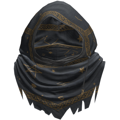Gray Sorcerer Distressed Rune Hood