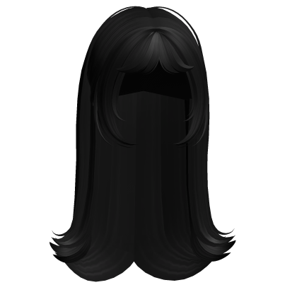 Long Sleek Vamp Hair w/ Bangs (Black) Roblox item