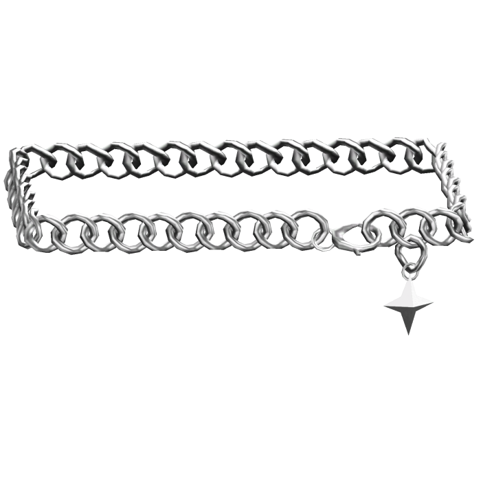3.0 White Y2K Emo Goth Waist Chain Belt with Star 