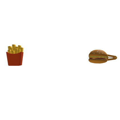 Kawaii Fast Food Burger and Fries Hair Clip Roblox item