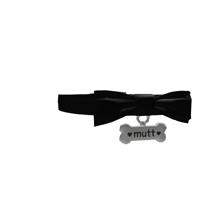 black cutecore mutt dog collar 1.0
