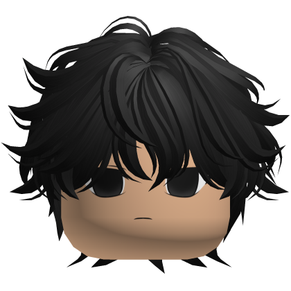 Black Y2K Messy Anime Boy Emo Hair thumbnail