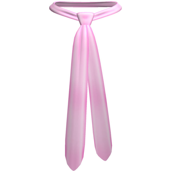 Pastel Pink Preppy Kawaii Skinny Tie Necklace