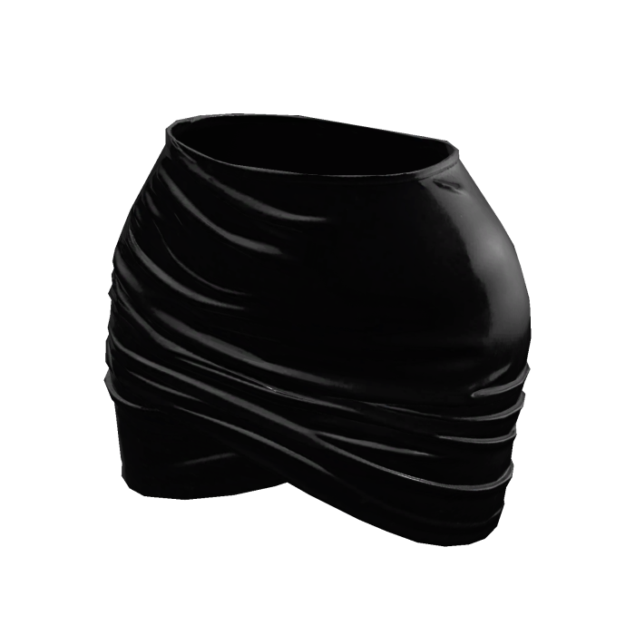💛Y2K Ruched Faux Leather Bodycon Skirt [SUSIE]
