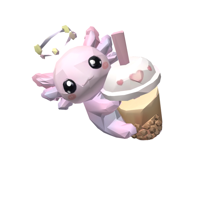 Kawaii Pastel Axolotl Boba Backpack 🌸
