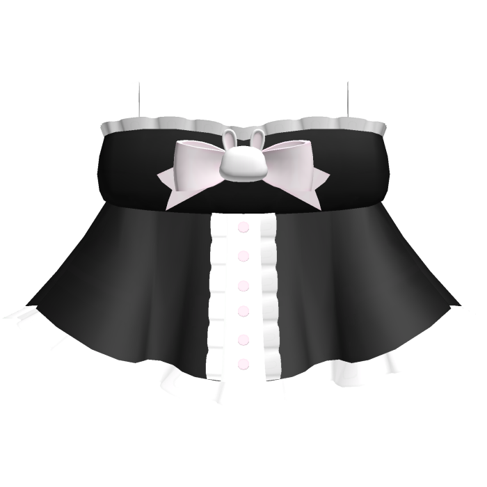 ♡ : cute black & pink button up bunny ruffle dress