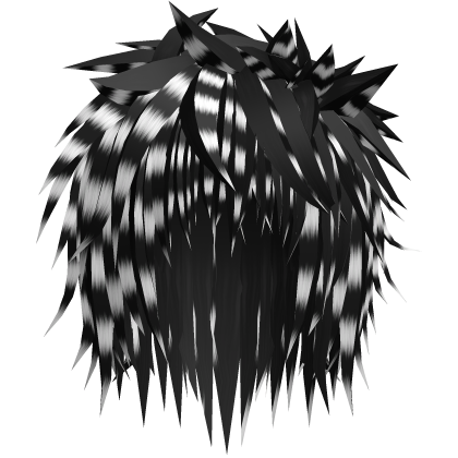 black leopard emo spiky messy vampire anime hair