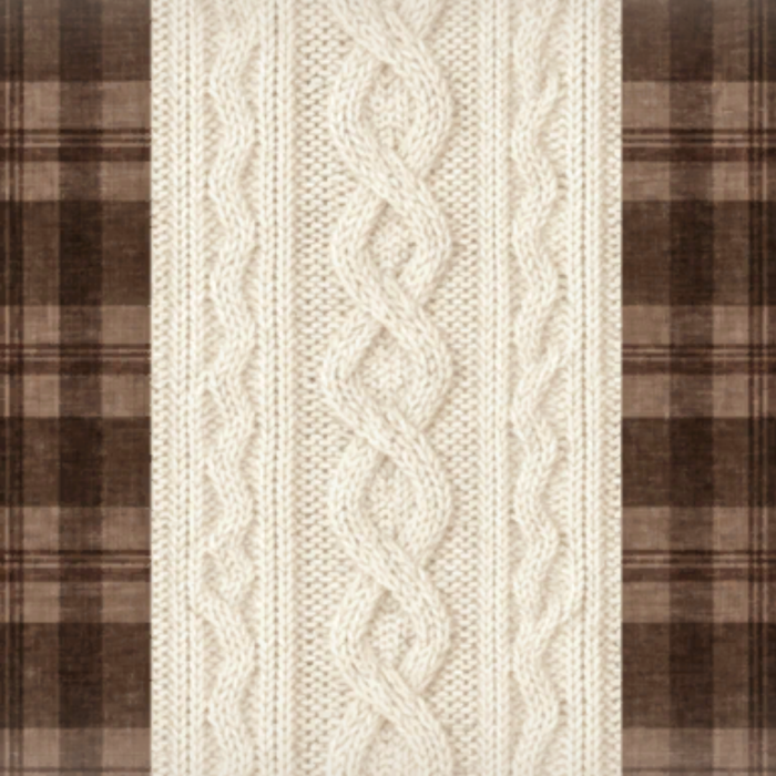 Knit and Plaid Lace Pattern Background