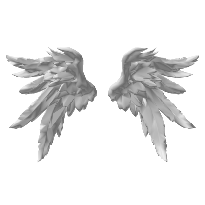 Big Light Grey Angel Wings Roblox item