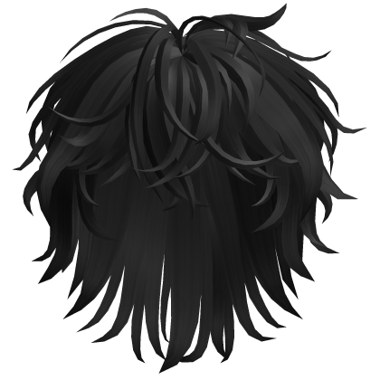 Tousled Layered Shag Hair - Black