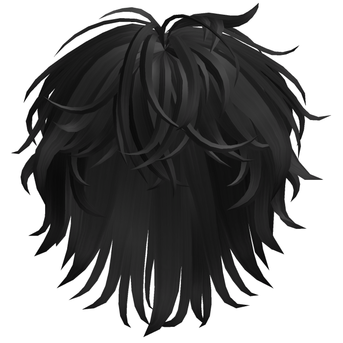 Tousled Layered Shag Hair - Black