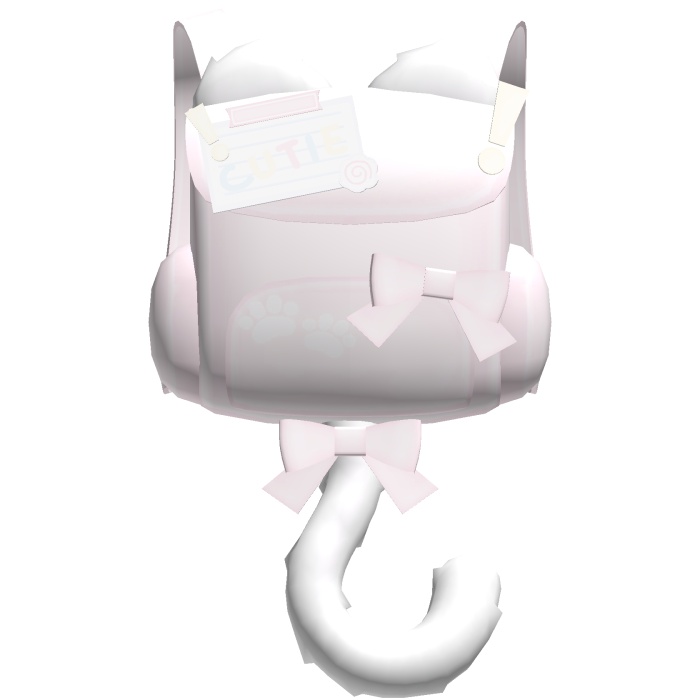 ♡ kawaii pink kitty backpack w white tail