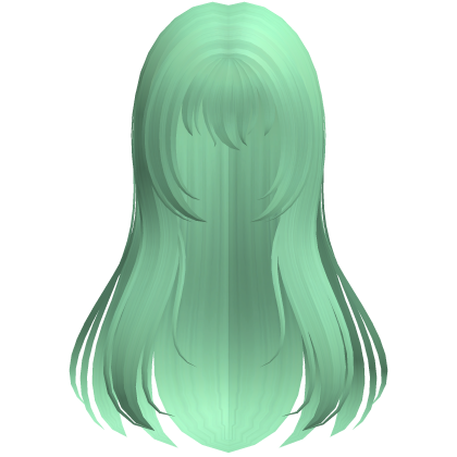 green sharp shoujo anime straight hair